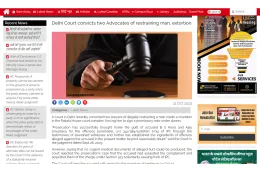 Latest Laws Latest Laws — Delhi court convicts two lawyers in extortion case